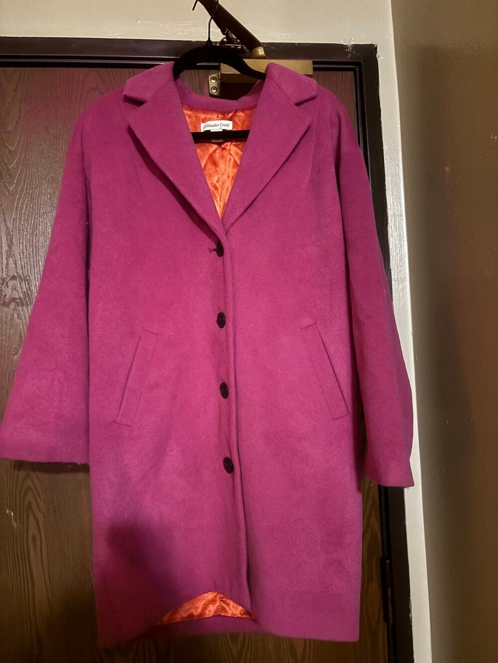 Pink Wool Fall Winter Outerwear Jacket/ Coat